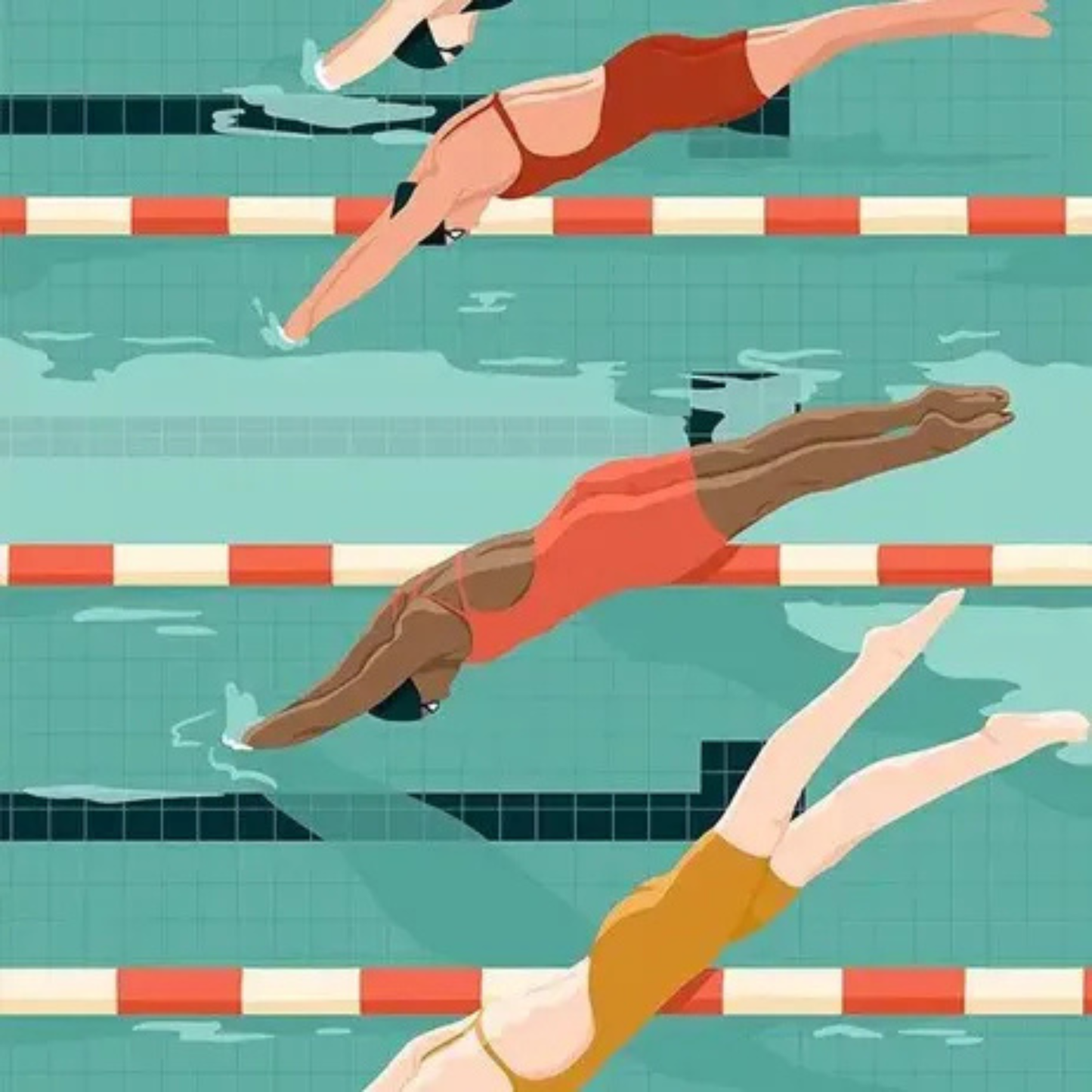 Affiche Natation | Poster Mural Sport Jeux Olympiques – Format 30x40 cm