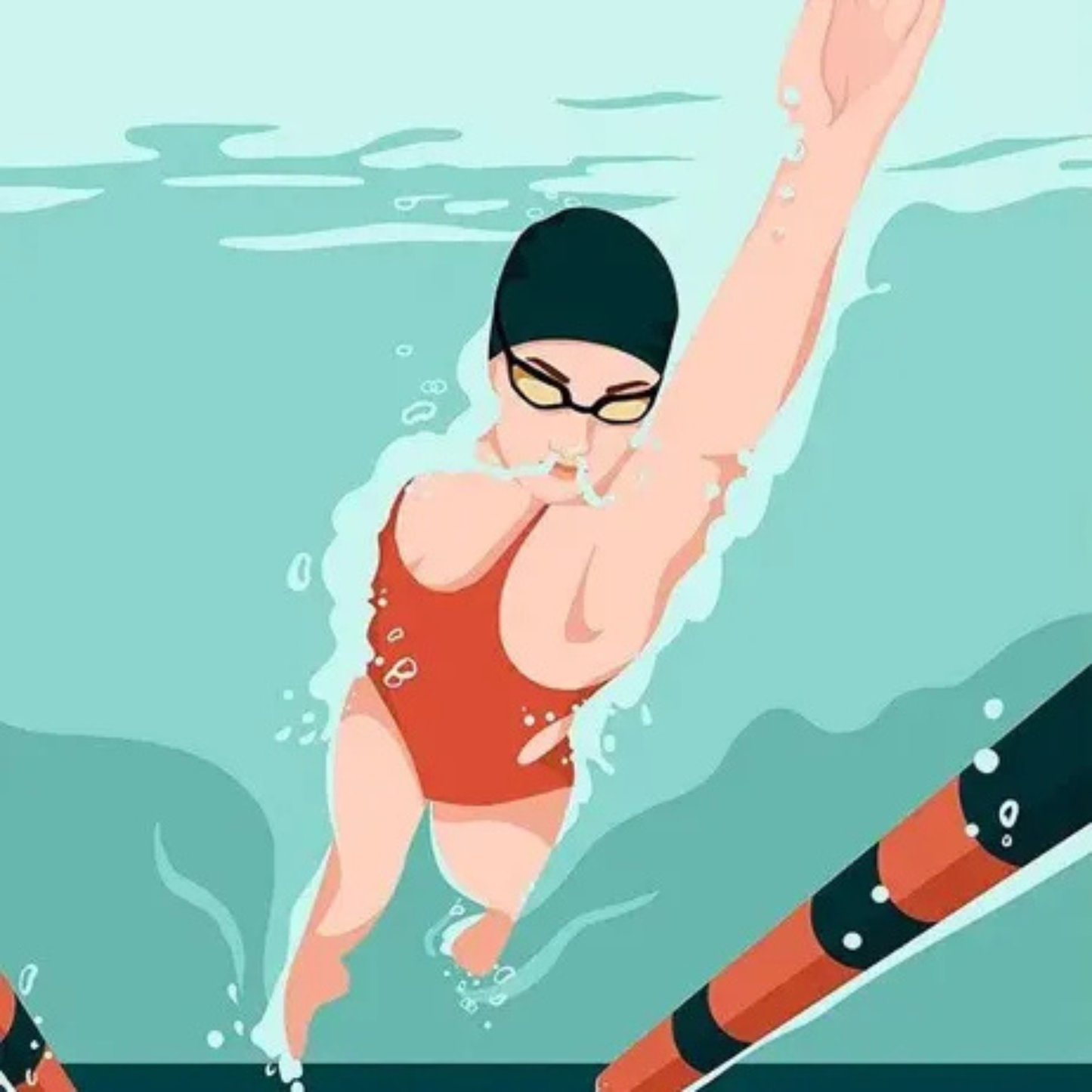Affiche Nageuse | Poster Mural Natation Passion Sport – Format 30x40 cm