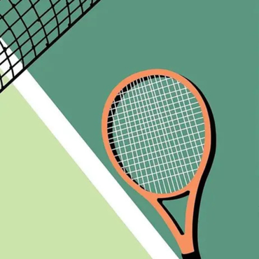 Affiche Raquette de Tennis Vintage | Poster Mural Sport Bohème Chic – Format 30x40 cm