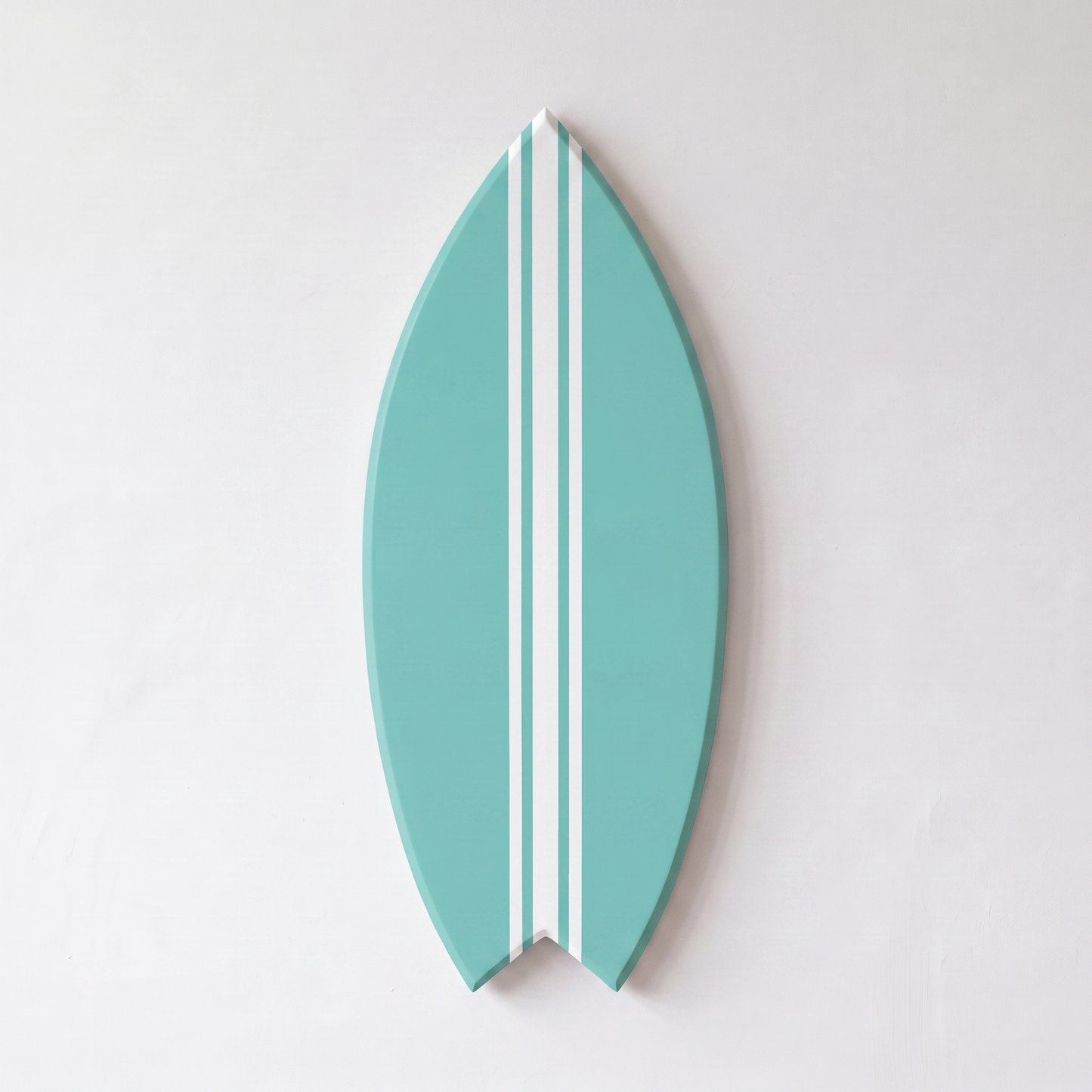 Planche de Surf déco - Base vert jade, lignes blanches