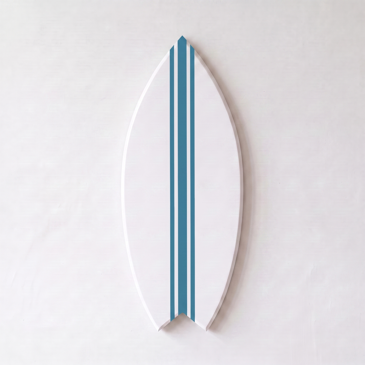 Planche de Surf déco - Base blanche, lignes marée haute