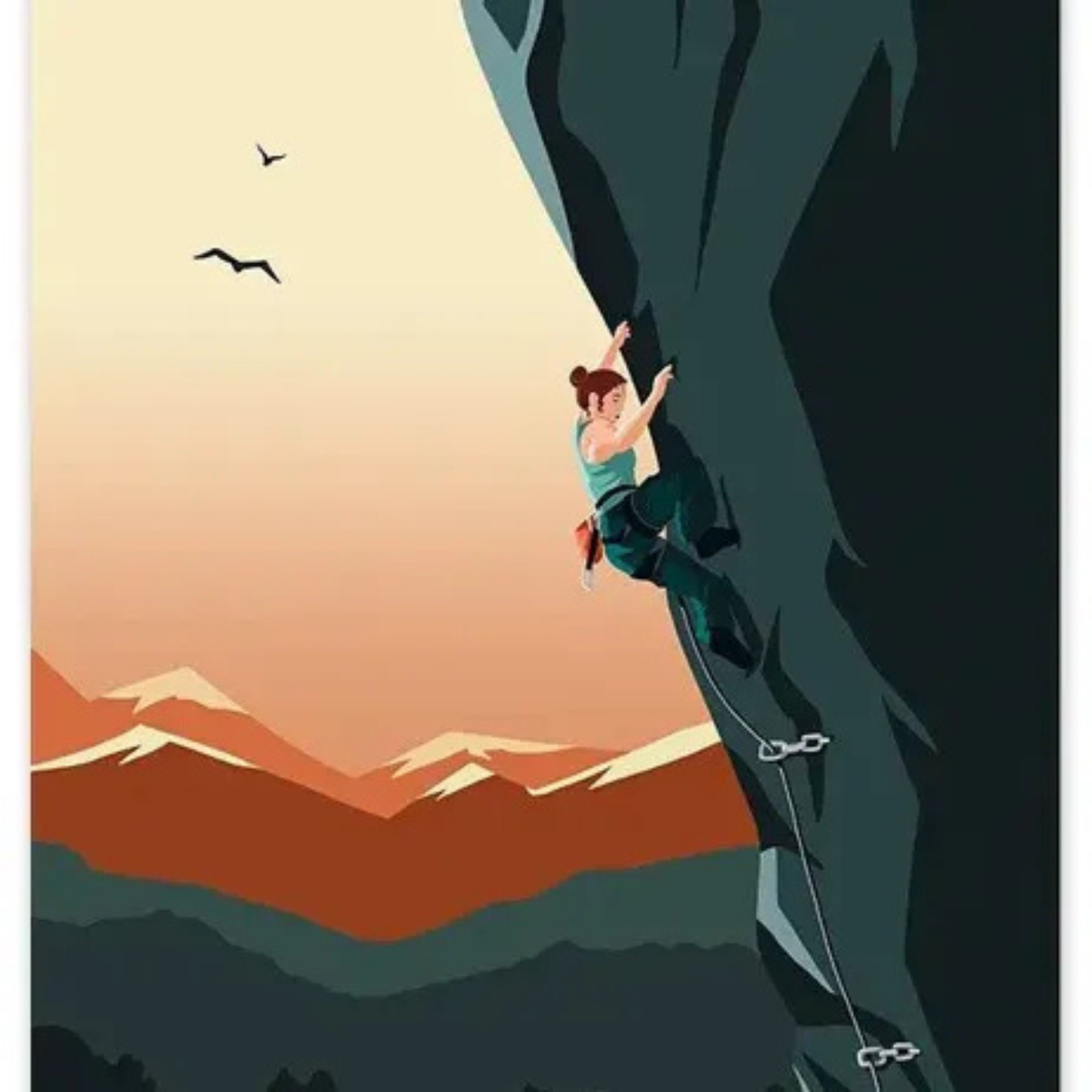 Affiche Alpinisme | Poster Mural Sport Escalade Outdoor – Format 30x40 cm
