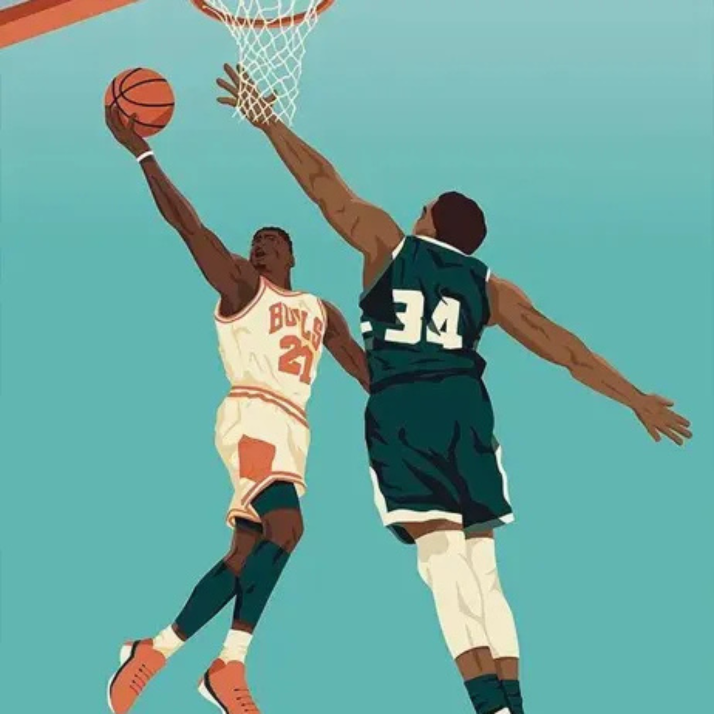 Affiche Basket | Poster Mural Passion Sport – Format 30x40 cm