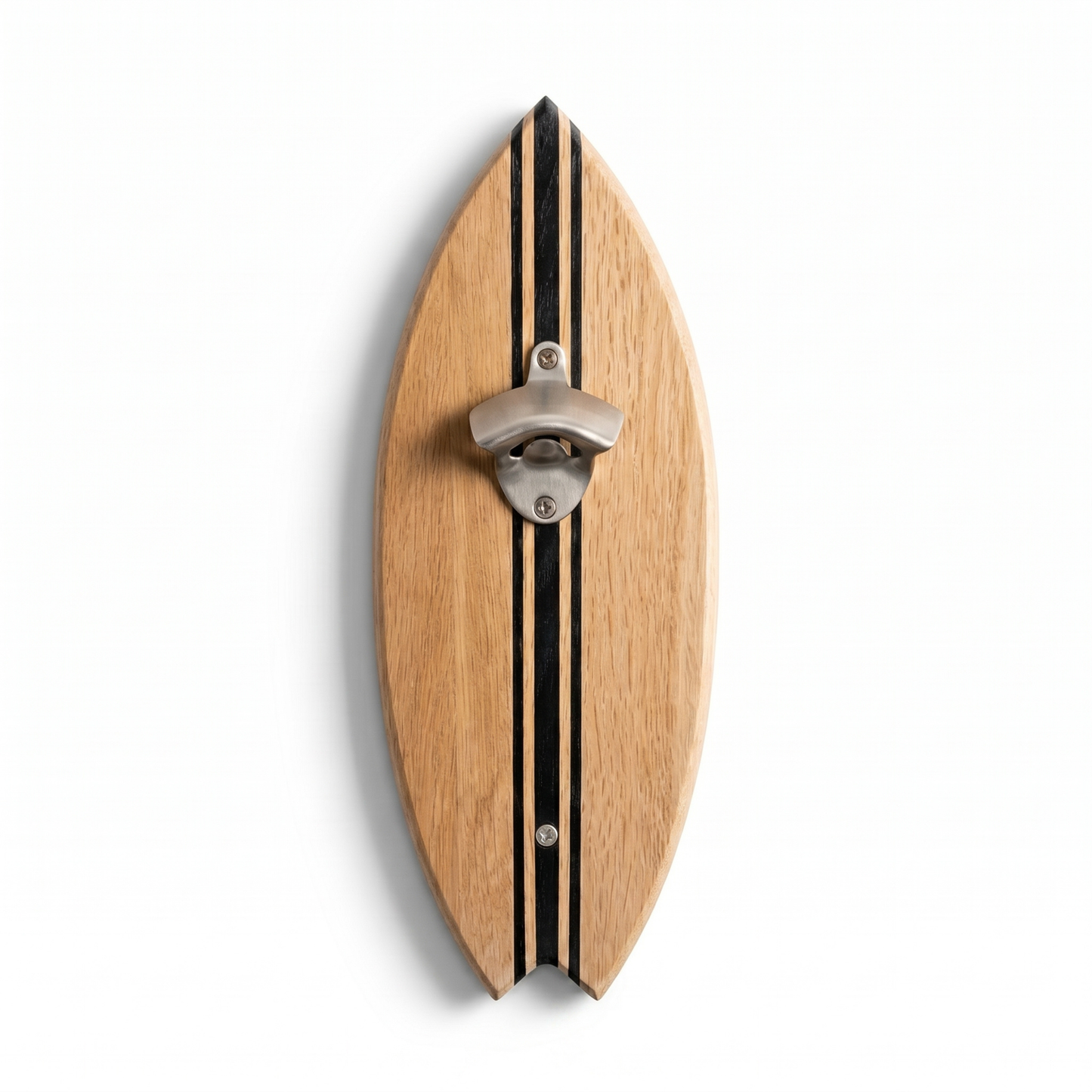 Décapsuleur Mural Surf en Bois - Lignes noires