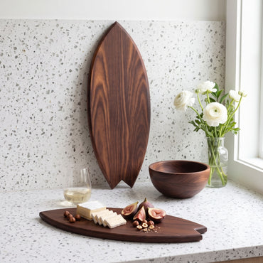 Schneidebrett Surf – Thermo-Esche – 3-in-1: Schneiden, Servieren, Dekorieren
