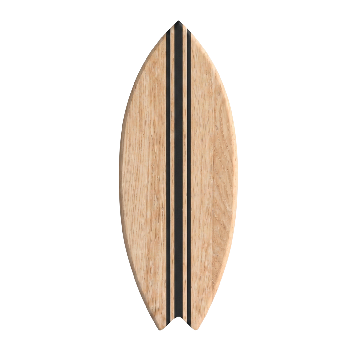 Deko-Surfboard - Schwarzer Untergrund, Holzlinien