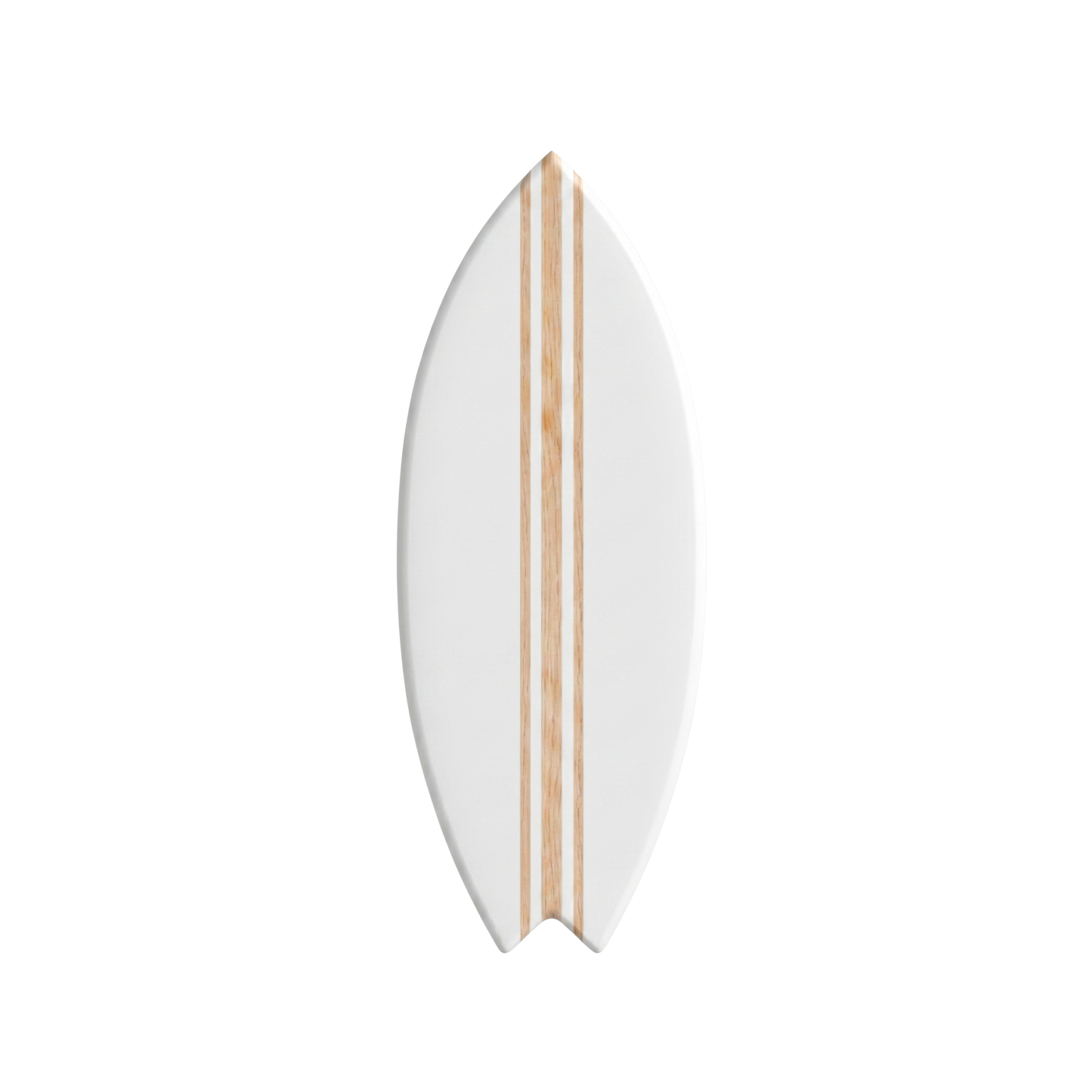 Planche de Surf déco - Base blanche, lignes bois