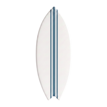 Surfboard Deko - weiße Basis, Hochwasserlinien