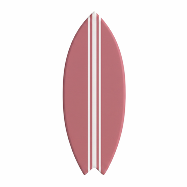 Deko-Surfbrett - Rosa Basis, weiße Linien