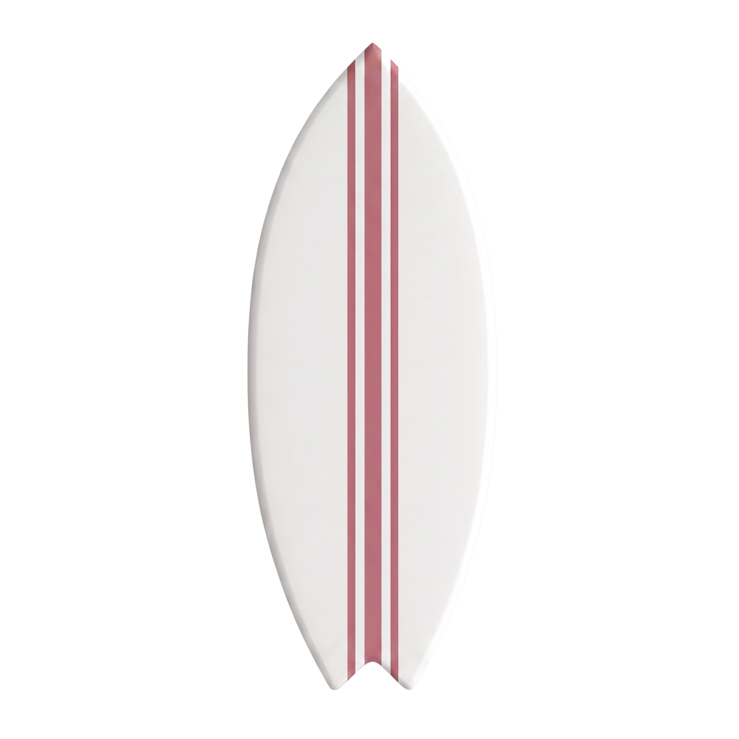 Deko-Surfbrett - Rosa Basis, weiße Linien