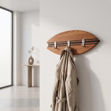 Porte-manteau mural Surf - Thermoash Lignes Noires