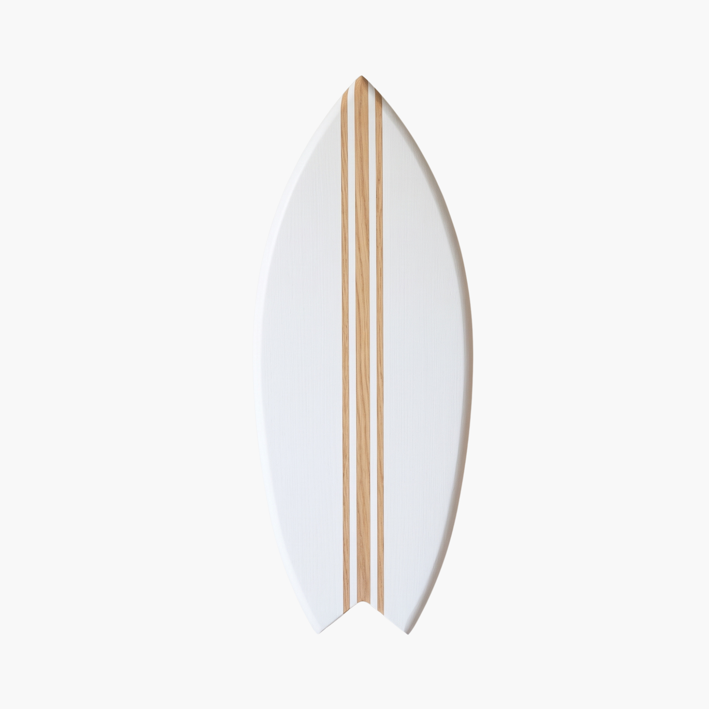Planche de Surf déco - Base blanc, lignes bois