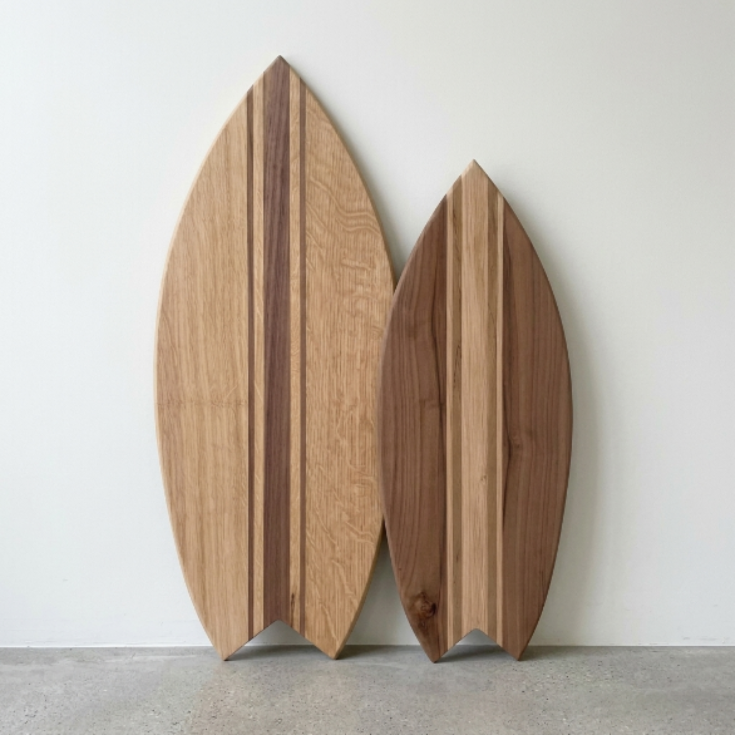 Duo planches à découper premium - Base Chêne, Lignes Noyer