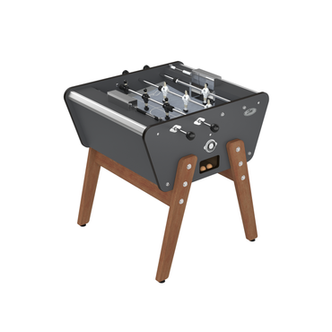 Baby-foot 2 joueurs Stella Toi & Moi Outdoor gris anthracite, un format compact ultra-design pour terrasses et balcons urbains.