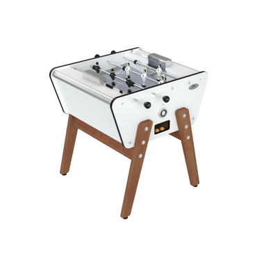 Baby-foot 2 joueurs Stella Toi & Moi Outdoor blanc, un design minimaliste et compact pour petits espaces extérieurs.