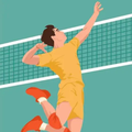 Affiche Volley-Ball | Poster Mural Passion Sport – Format 30x40 cm