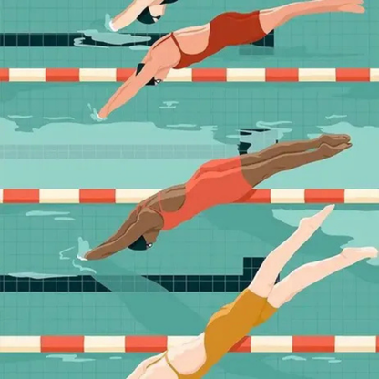 Affiche Natation | Poster Mural Sport Jeux Olympiques – Format 30x40 cm