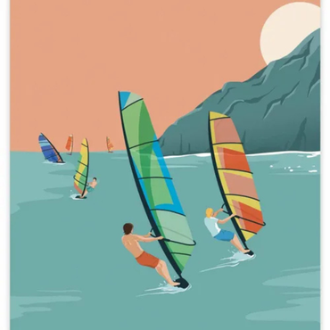 Affiche Windsurf | Poster Mural Sport Mer – Format 30x40 cm