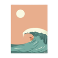 Affiche Surf Teahupoo | Poster Mural Sport Voyage Polynésie – Format 30x40 cm