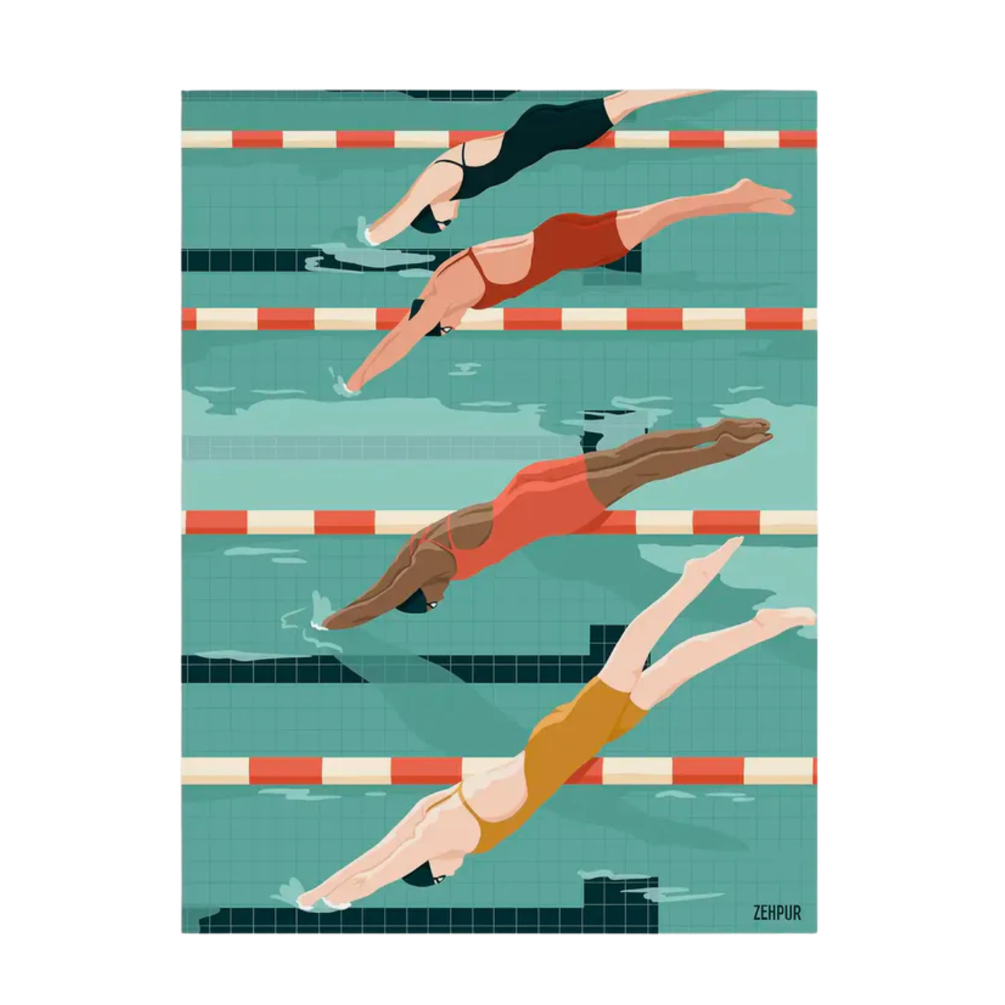 Affiche Natation | Poster Mural Sport Jeux Olympiques – Format 30x40 cm
