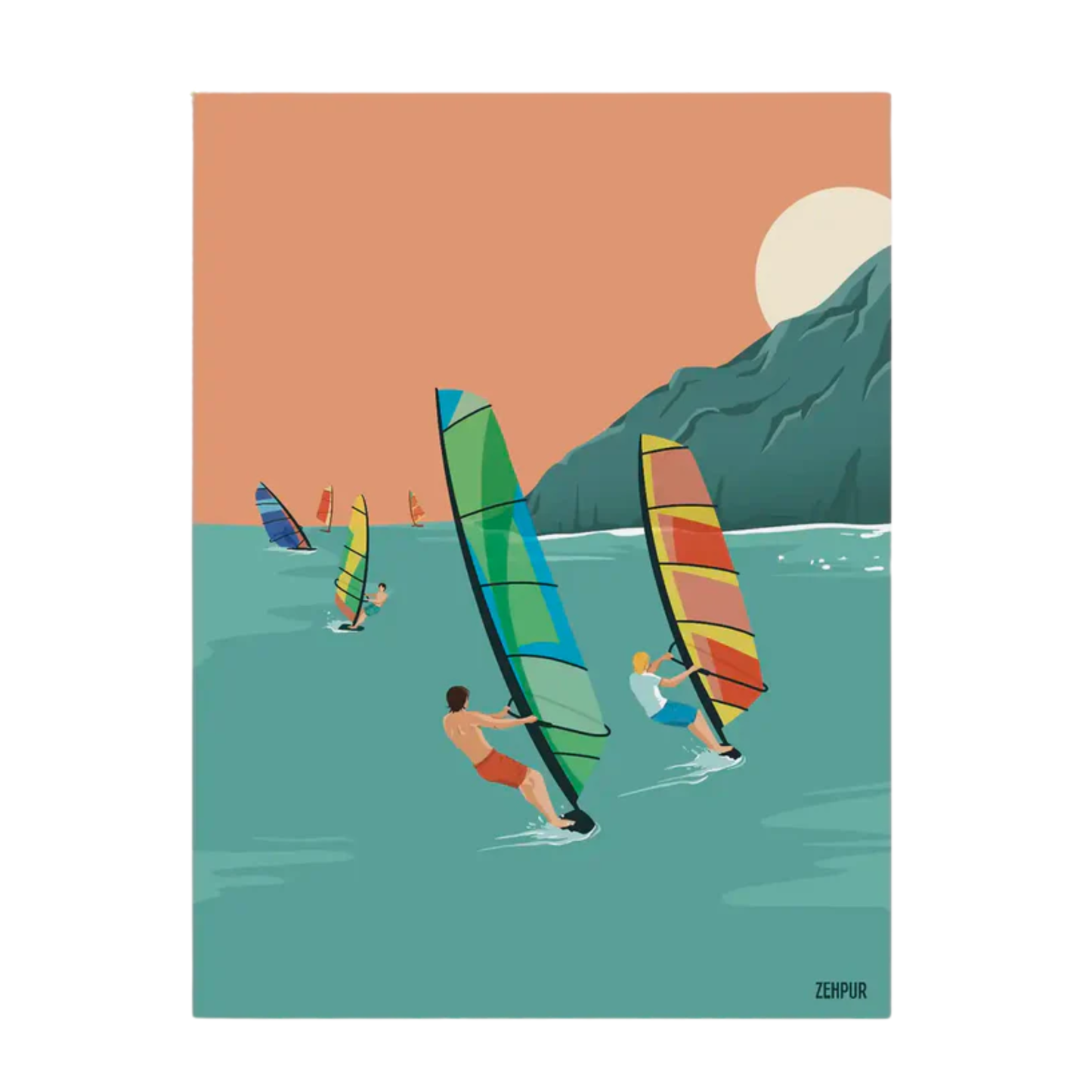 Affiche Windsurf | Poster Mural Sport Mer – Format 30x40 cm