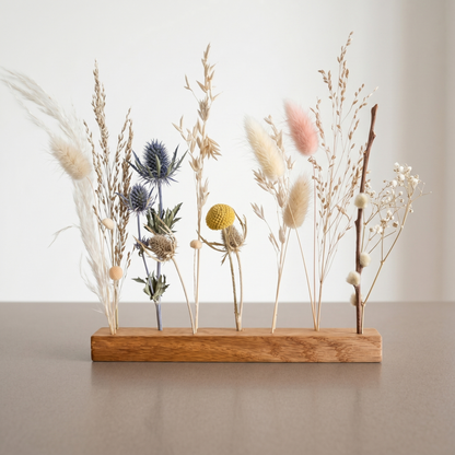 Présentoir Fleurs Séchées Fait Main – Pique-Fleurs en Chêne Massif