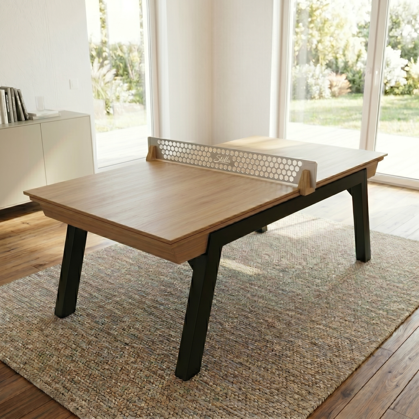 Table intérieur Stella Scipion Pieds Noir Convertible Billard et table de ping-pong