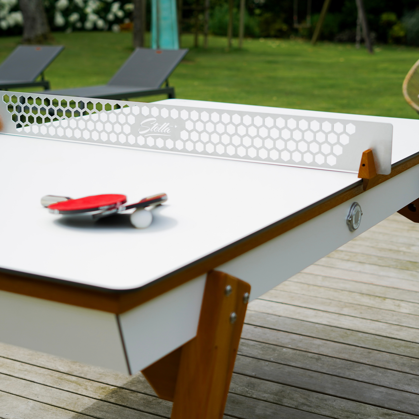 Billard Stella Millesime Outdoor Blanc 3 en 1 Table/billard/table de ping-pong