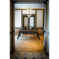 Billard Américain Stella Scipion 2m10 Pieds Noirs – Chêne massif & acier, convertible table & ping-pong