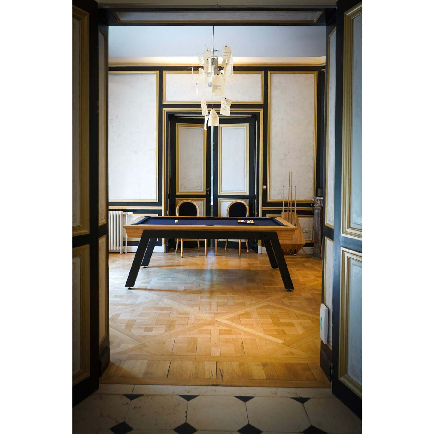 Table intérieur Stella Scipion Pieds Noir Convertible Billard et table de ping-pong