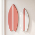 Duo Planches Surf Déco Roses - Taille M + L - Grande base rose, petite base blanche