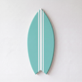 Planche de Surf déco - Base vert jade, lignes blanches