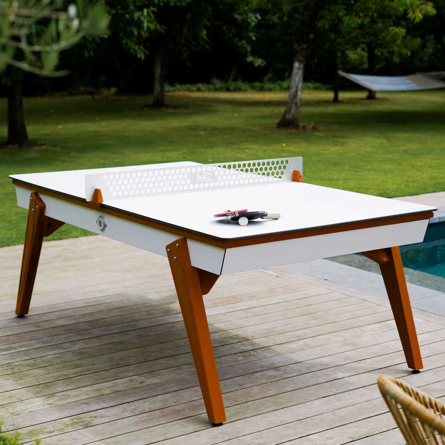 Billard Stella Millesime Outdoor Blanc 3 en 1 Table/  Ping-Pong