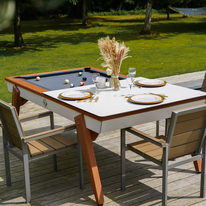 Billard Stella Millesime Outdoor Blanc 3 en 1 Table/  Ping-Pong