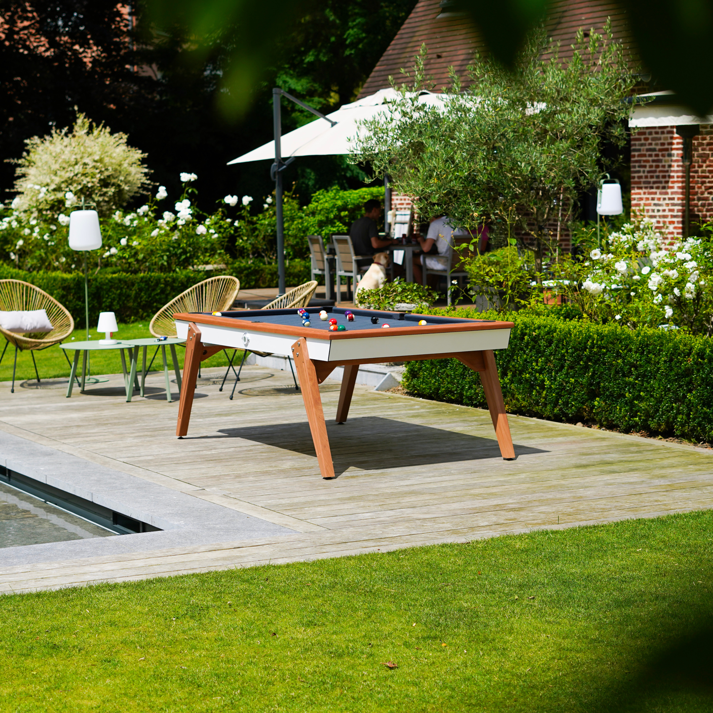 Billard Stella Millesime Outdoor Blanc 3 en 1 Table/  Ping-Pong