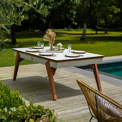 Billard Stella Millesime Outdoor Blanc 3 en 1 Table/  Ping-Pong