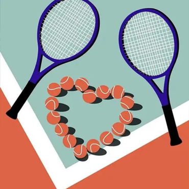 Affiche "Tennis, mon amour" | Poster Mural Sport – Format 30x40 cm