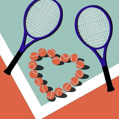 Affiche "Tennis, mon amour" | Poster Mural Sport – Format 30x40 cm
