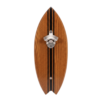 Décapsuleur Mural Surf en Bois - Thermoash Lignes noires