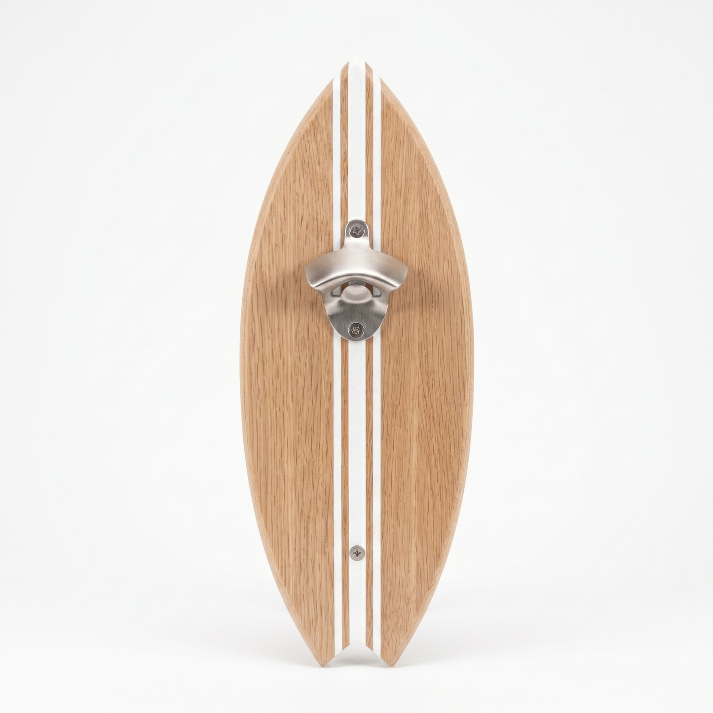 Décapsuleur Mural Surf en Bois – Lignes Blanches