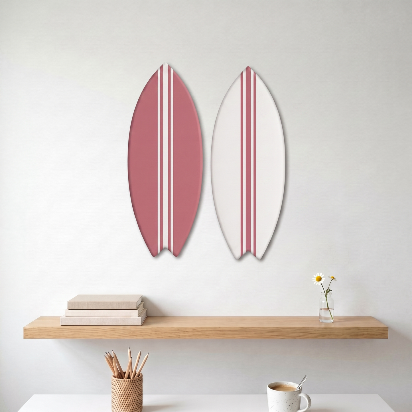 Two pink decorative surfboards - Size M