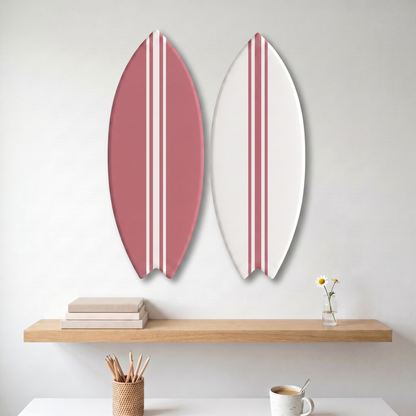 Two pink decorative surfboards - Size M