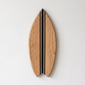Planche de Surf déco - Base bois, lignes noires