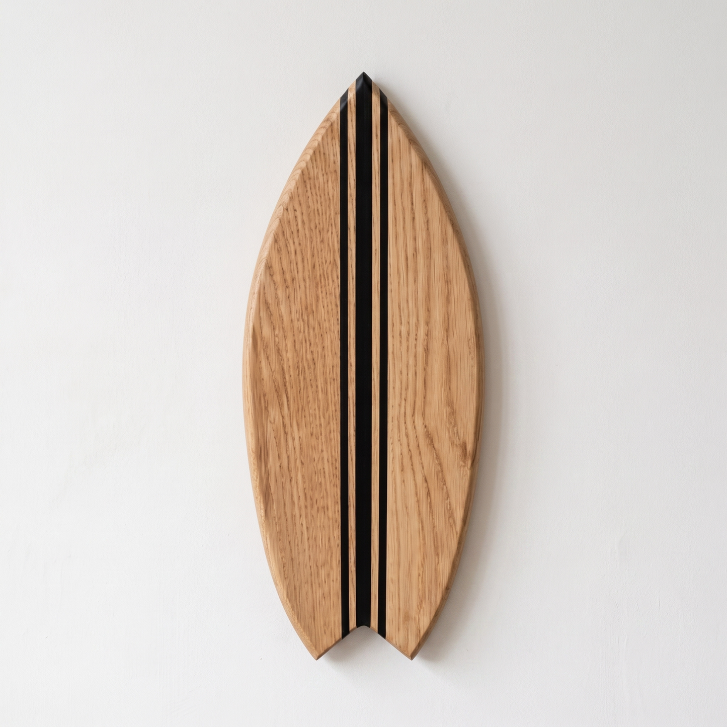 Planche de Surf déco - Base bois, lignes noires