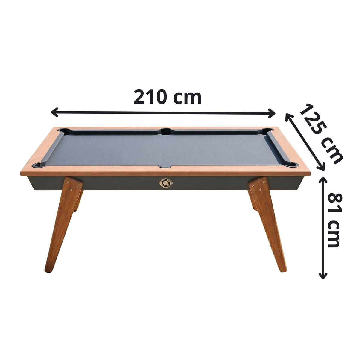 Billard Stella Millesime Outdoor Anthrazitgrau 3-in-1 Tisch/Tischtennis