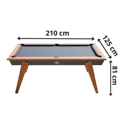 Billard Stella Millesime Outdoor Anthrazitgrau 3-in-1 Tisch/Tischtennis