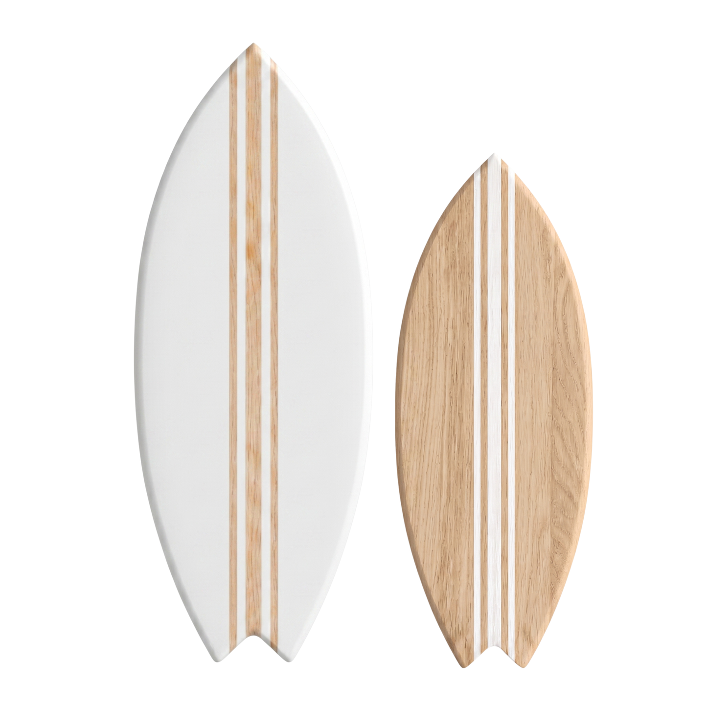 Duo Dekorative Surfbretter Weiß - Größe L