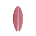 Deko-Surfbrett - Rosa Basis, weiße Linien