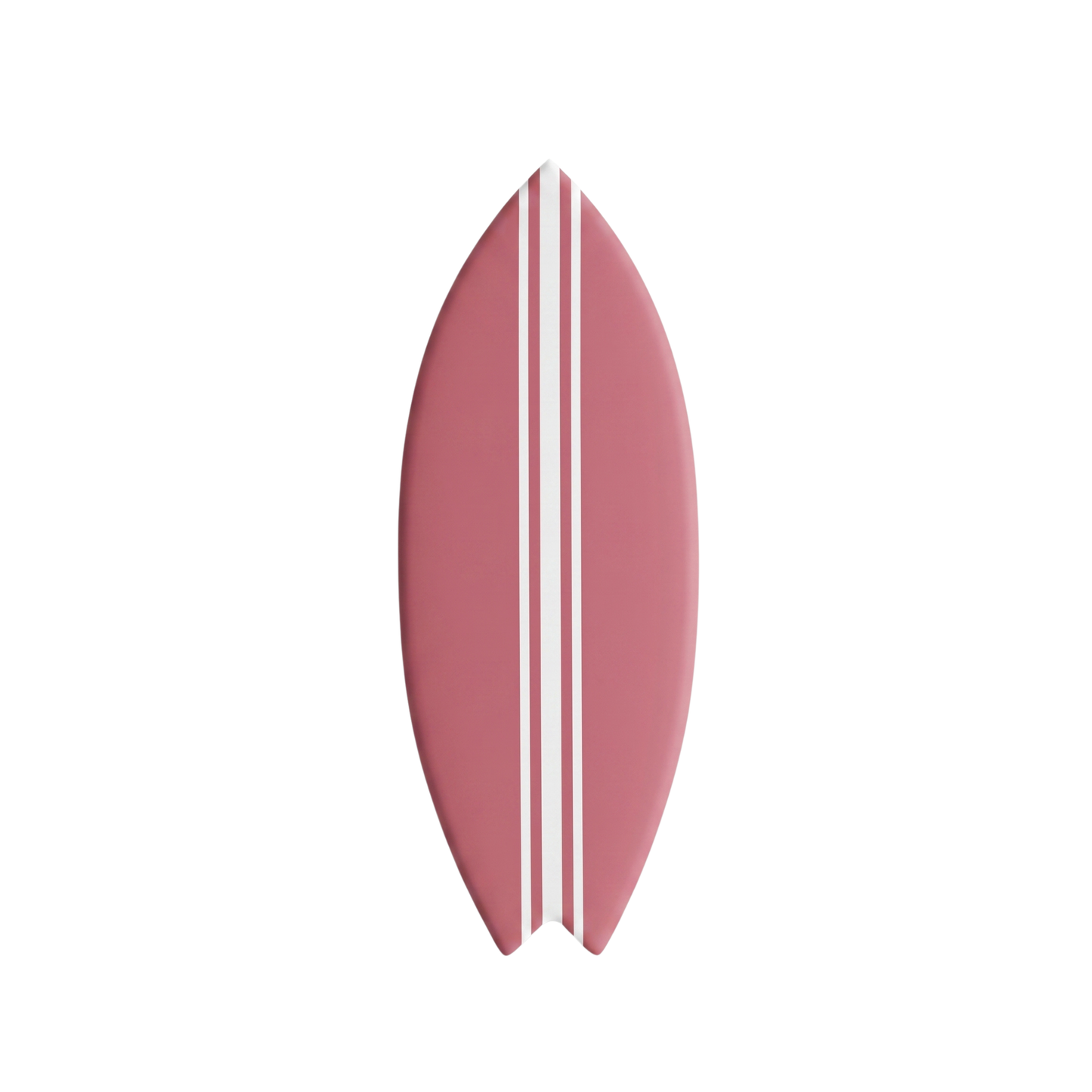 Deko-Surfbrett - Rosa Basis, weiße Linien