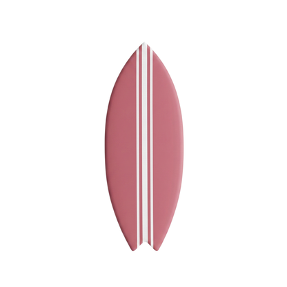 Deko-Surfbrett - Rosa Basis, weiße Linien